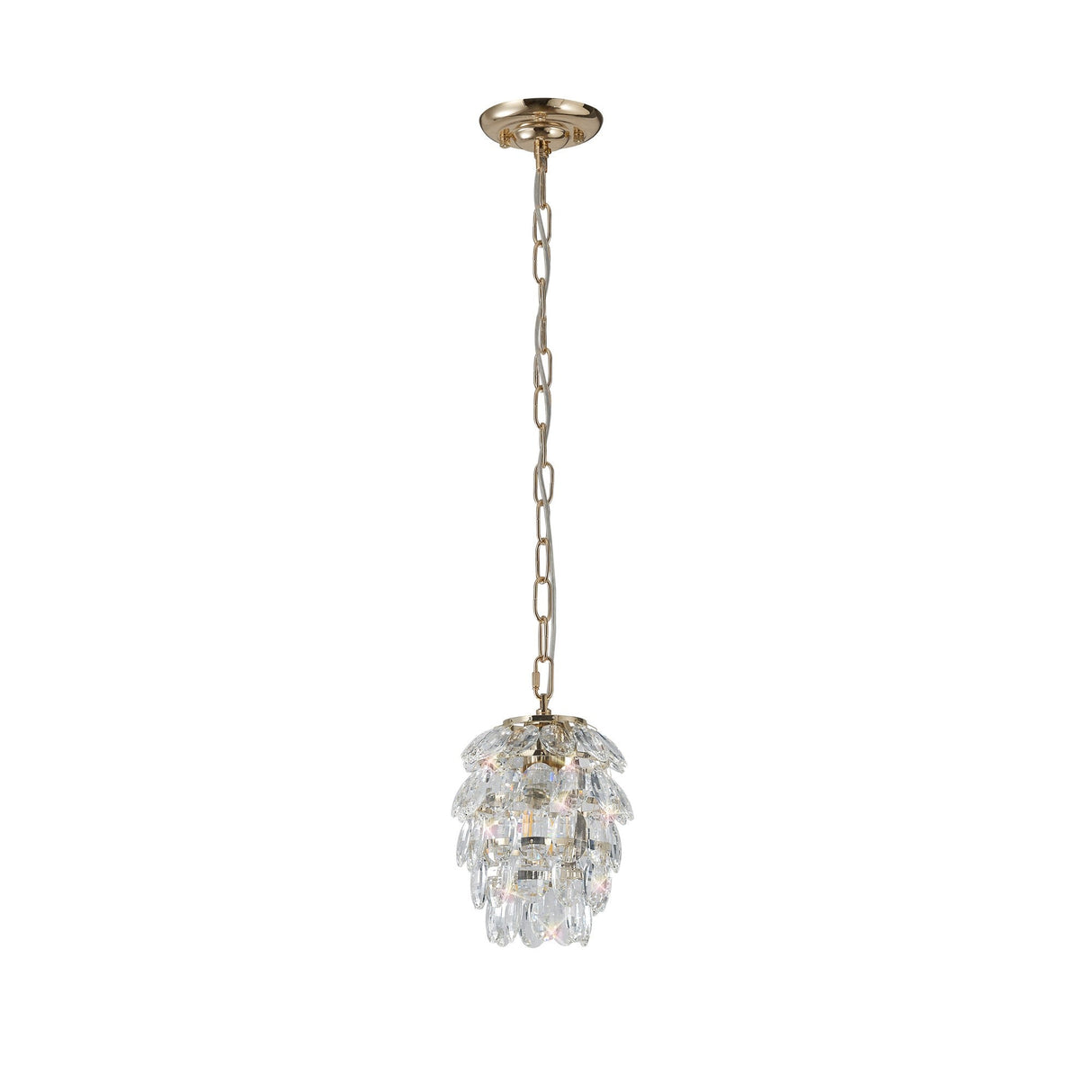 Coniston 17cm 1 Light Crystal Pendant Light - French Gold