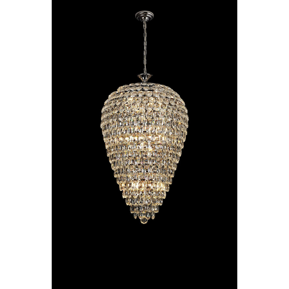 Coniston 60cm Acorn 16 Light Crystal Chandelier - Polished Chrome