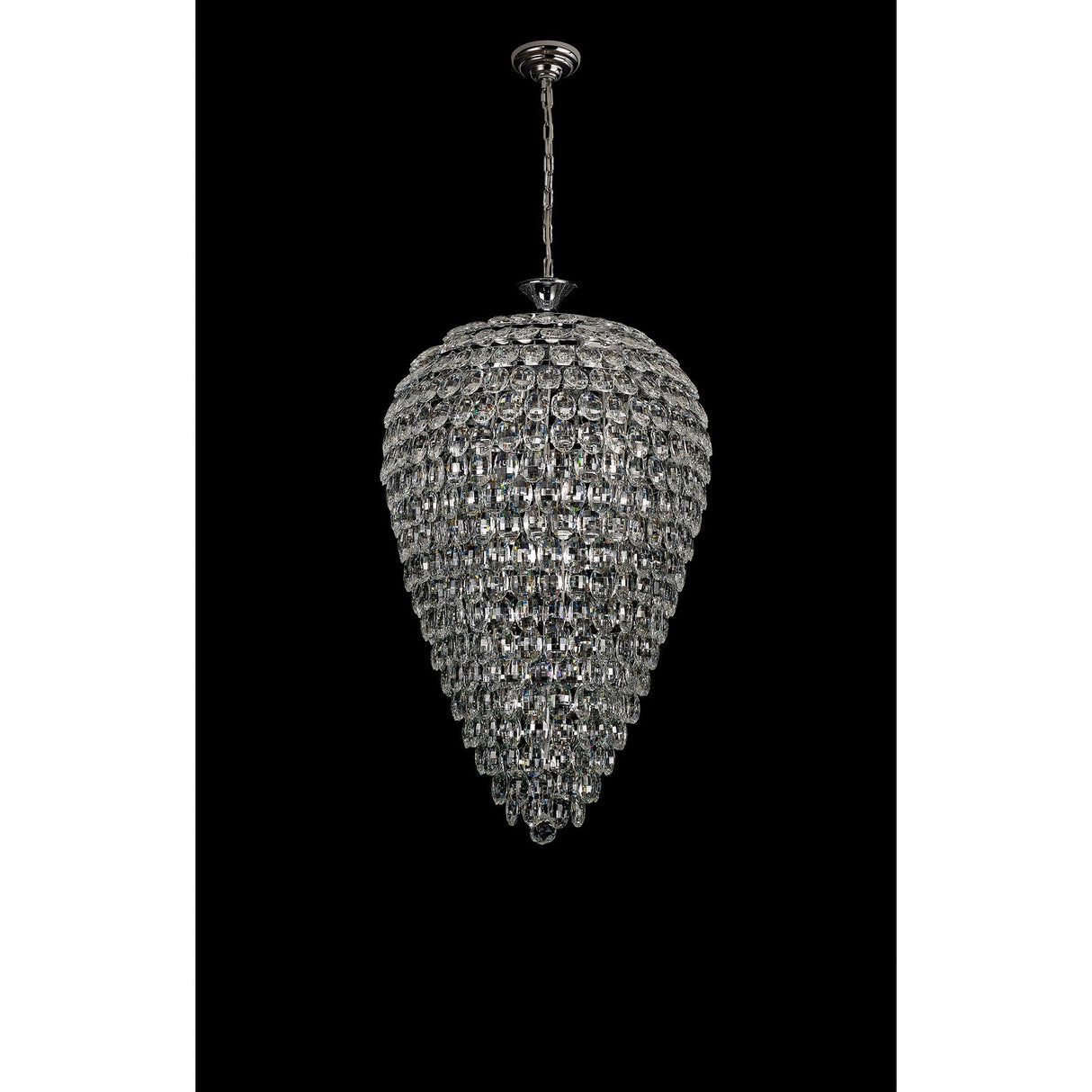 Coniston 60cm Acorn 16 Light Crystal Chandelier - Polished Chrome
