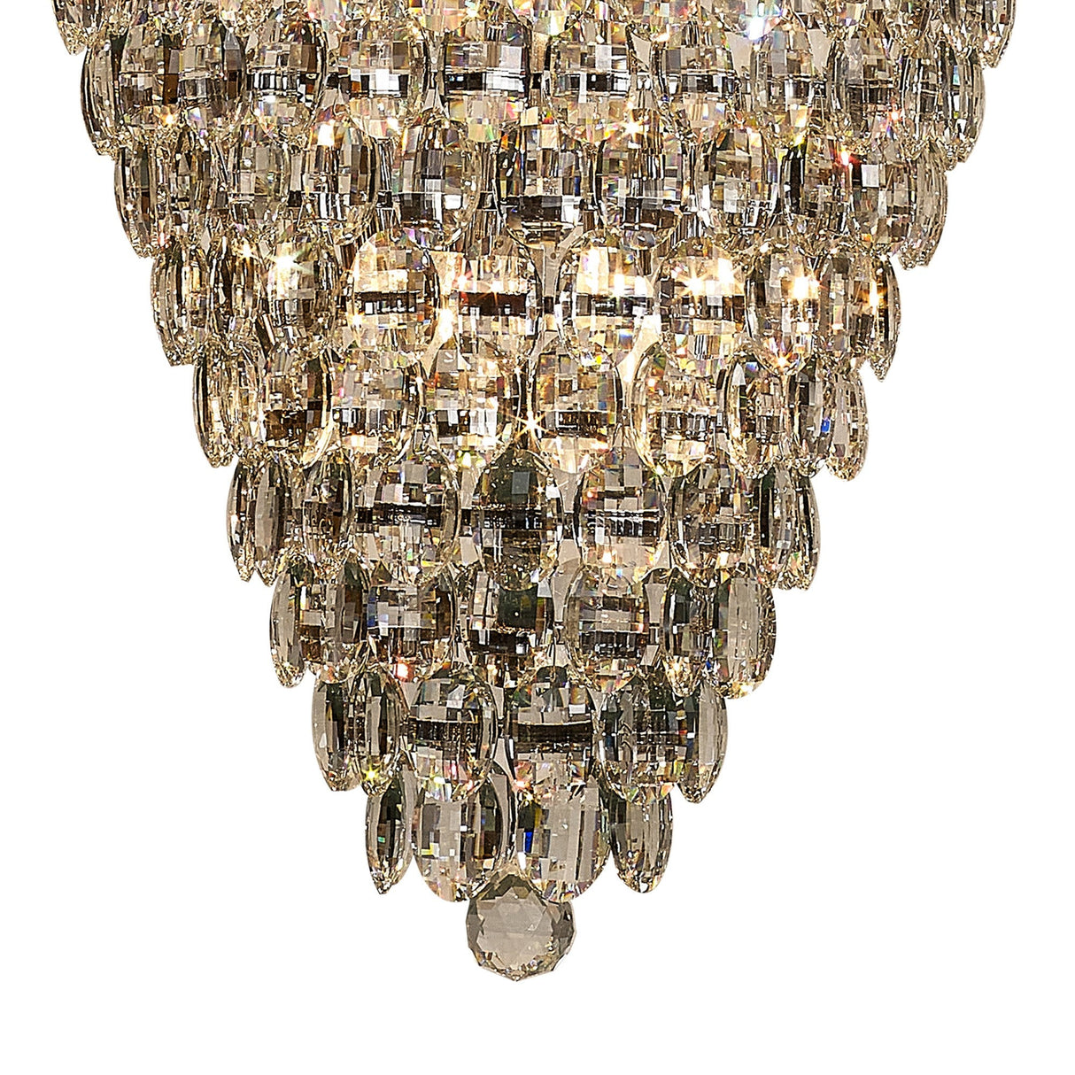 Coniston 80cm Tall Acorn 30 Light Crystal Chandelier - Polished Chrome