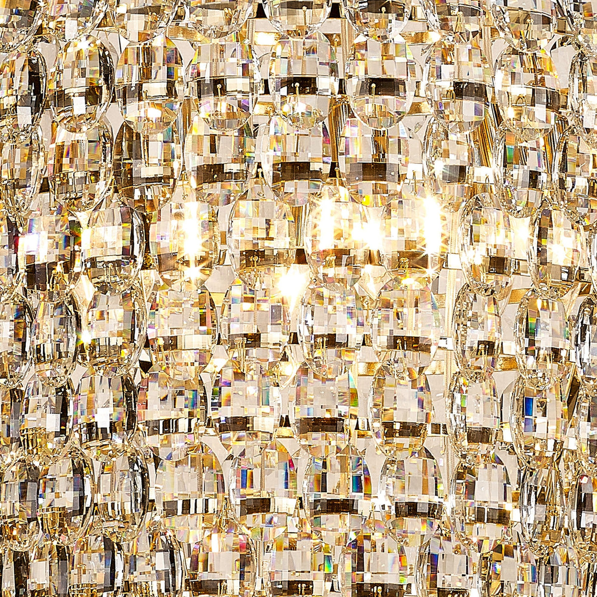 Coniston 80cm Tall Acorn 30 Light Crystal Chandelier - French Gold