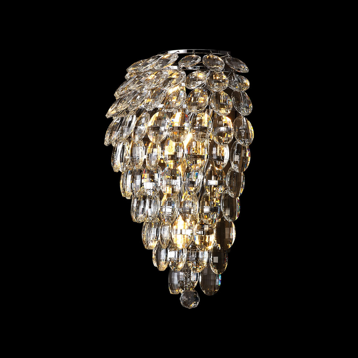 Coniston 4 Light Crystal Wall Light – Polished Chrome