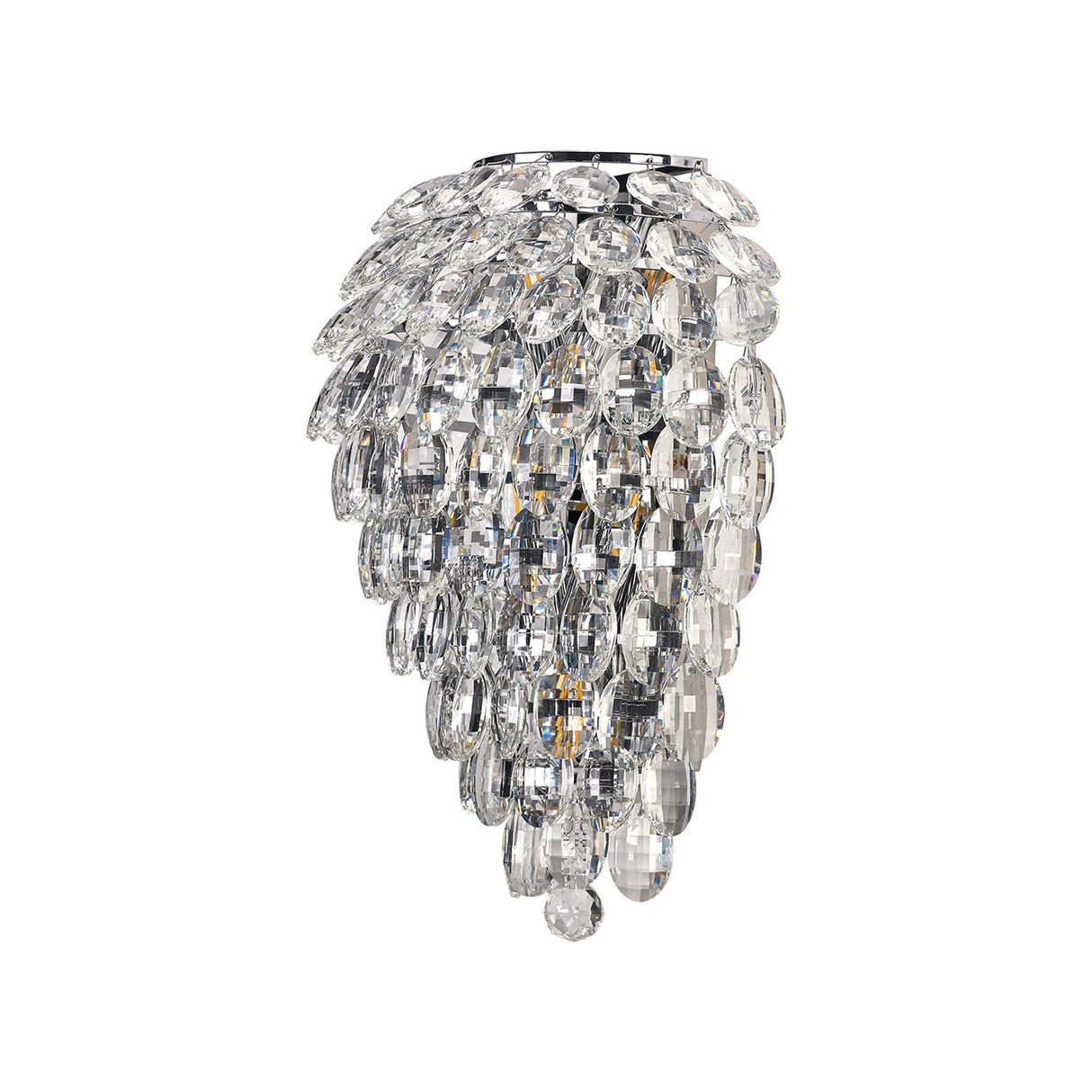 Coniston 4 Light Crystal Wall Light – Polished Chrome