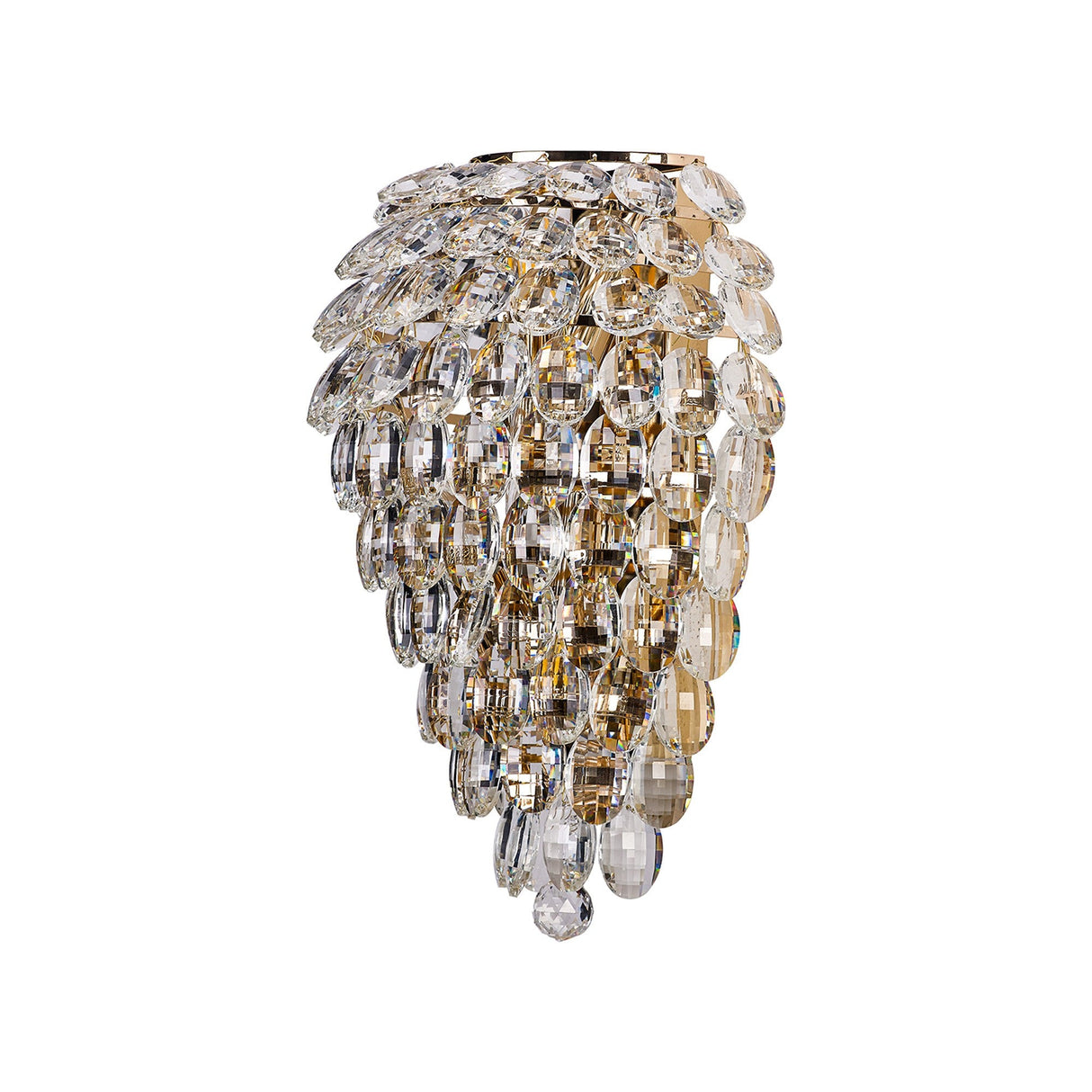 Coniston 4 Light Crystal Wall Light – French Gold