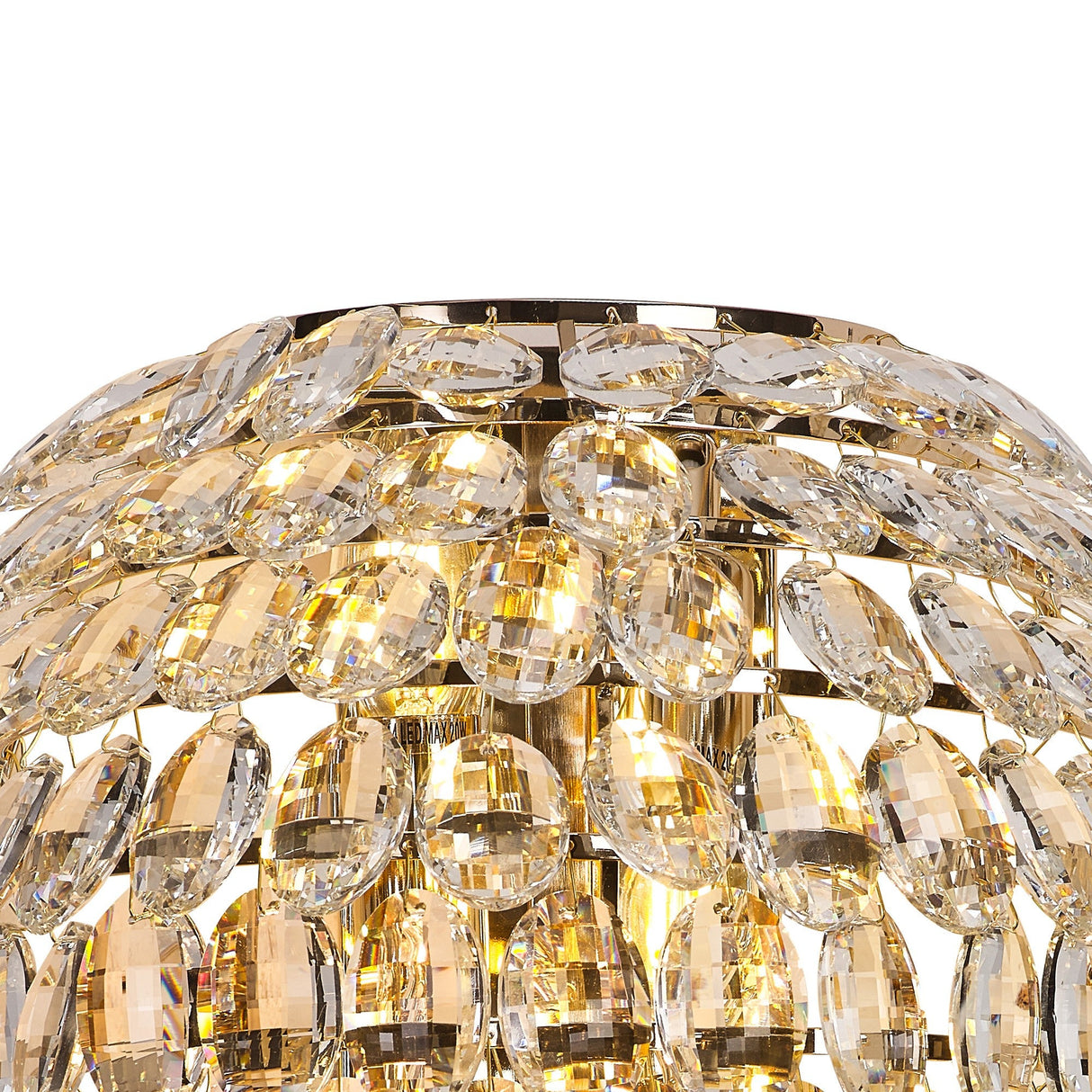 Coniston 4 Light Crystal Wall Light – French Gold