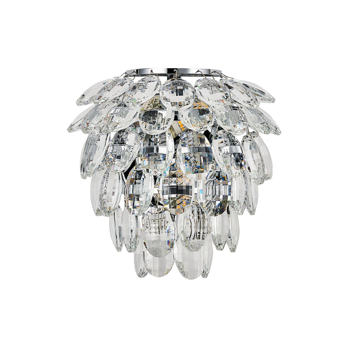 Coniston 2 Light Bathroom Crystal Wall Light - Chrome