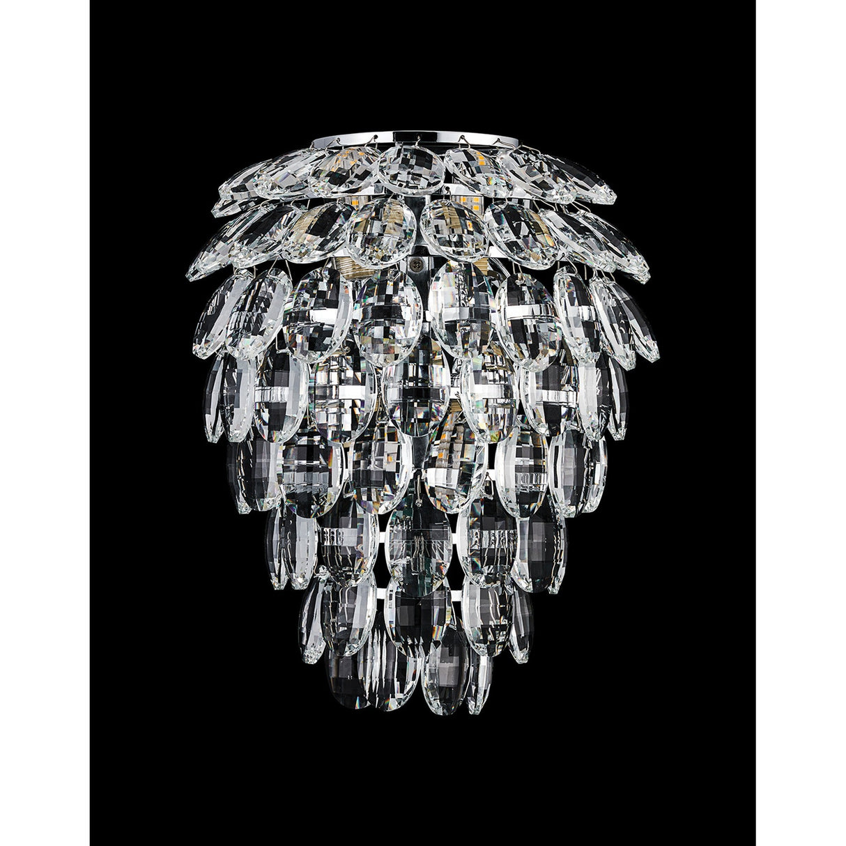 Coniston 4 Light Bathroom Crystal Wall Light - Chrome