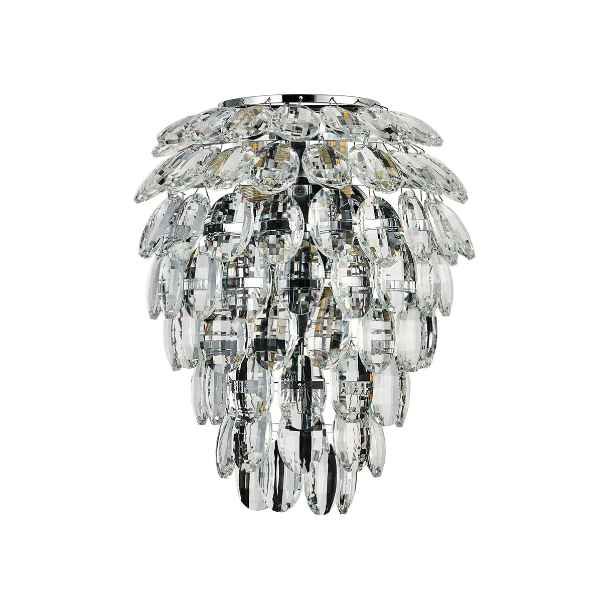Coniston 4 Light Bathroom Crystal Wall Light - Chrome