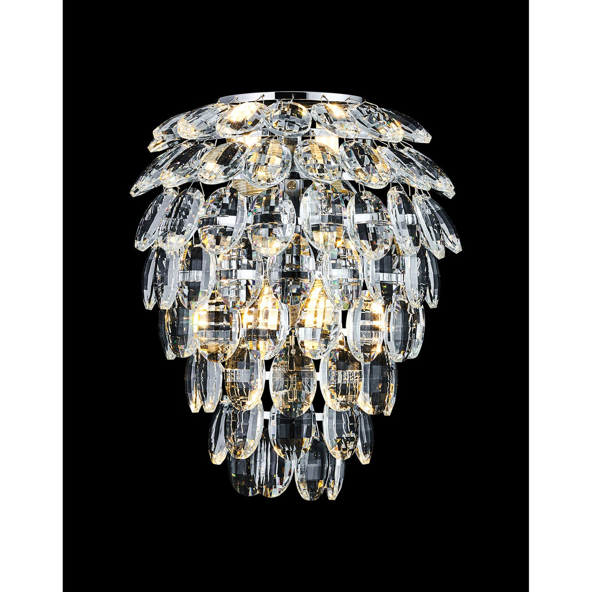 Coniston 4 Light Bathroom Crystal Wall Light - Chrome