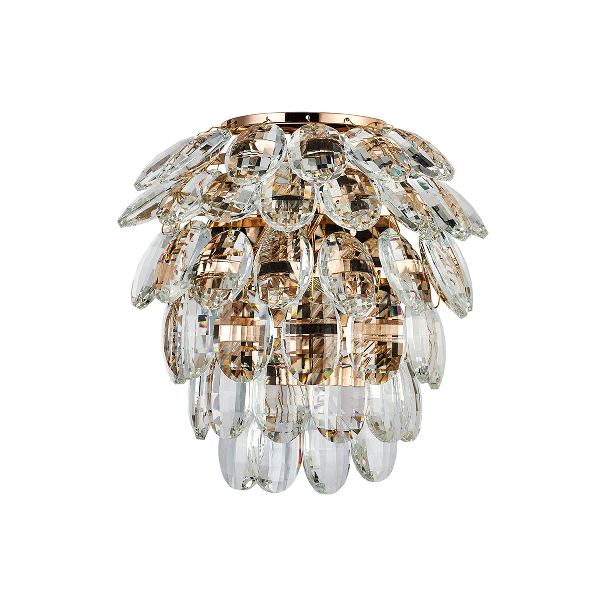 Coniston 2 Light Bathroom Crystal Wall Light - Gold