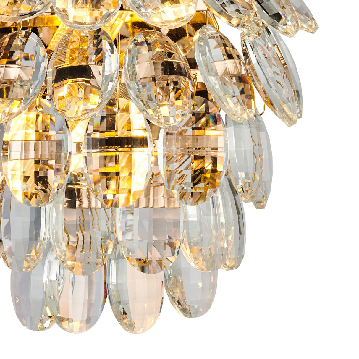 Coniston 2 Light Bathroom Crystal Wall Light - Gold