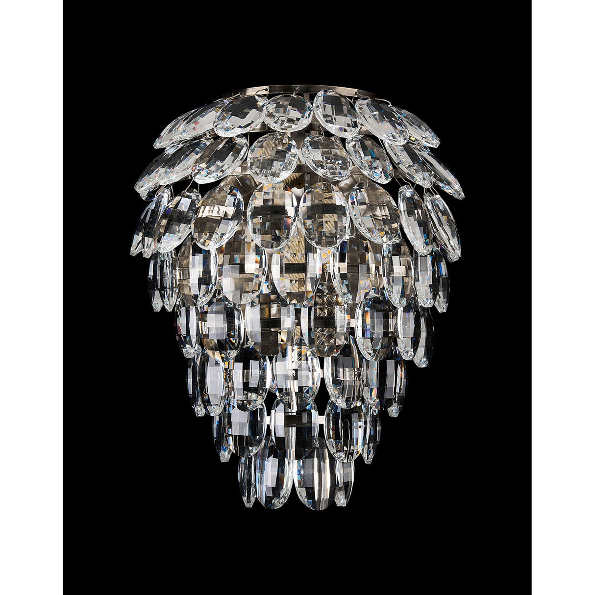 Coniston 4 Light Bathroom Crystal Wall Light - Brass