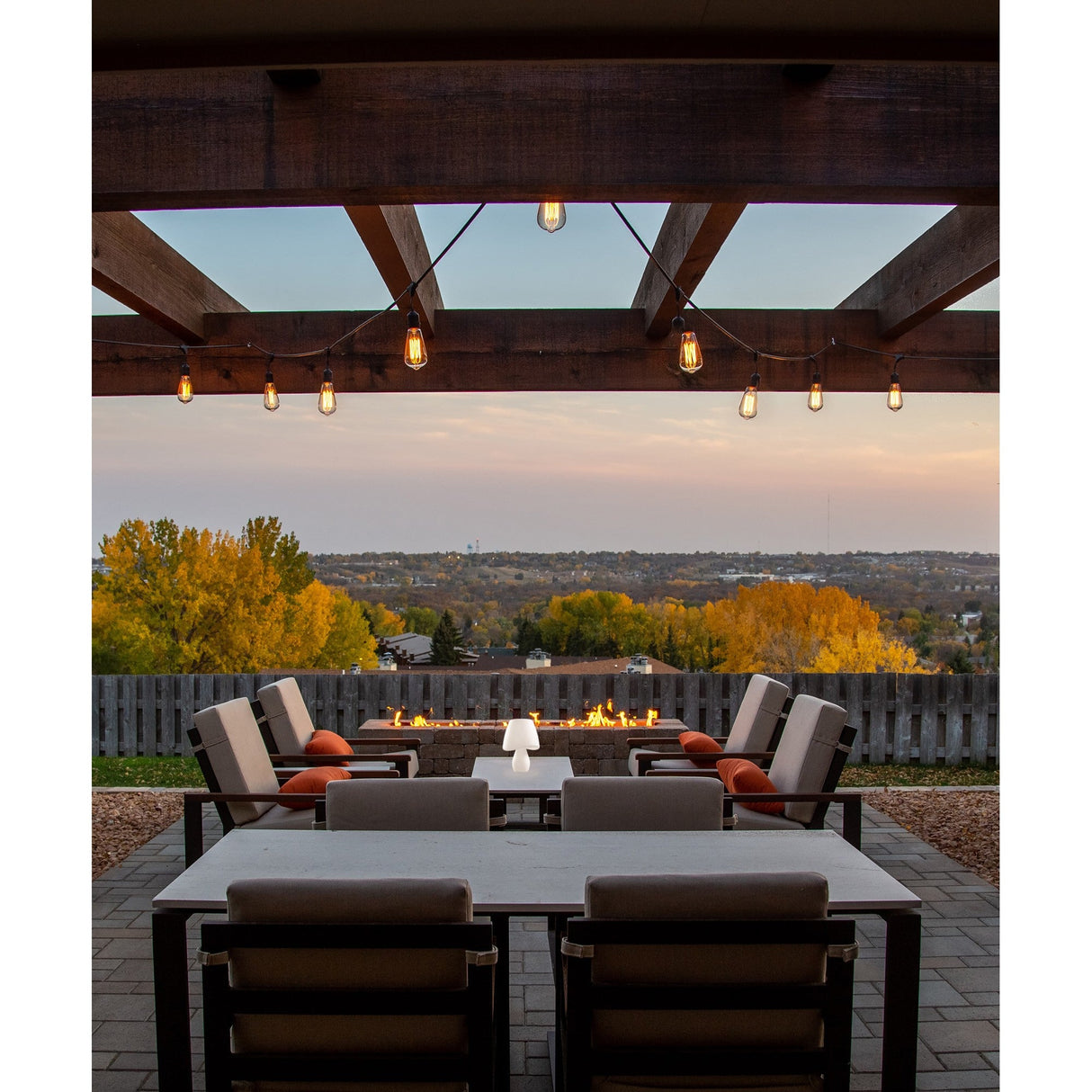 Cool 2 Light Outdoor Table Lamp - Opal White