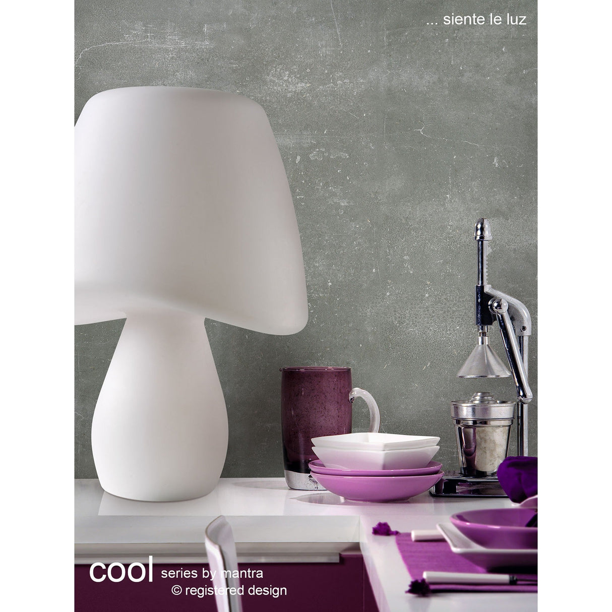 Cool 2 Light Outdoor Table Lamp - Opal White