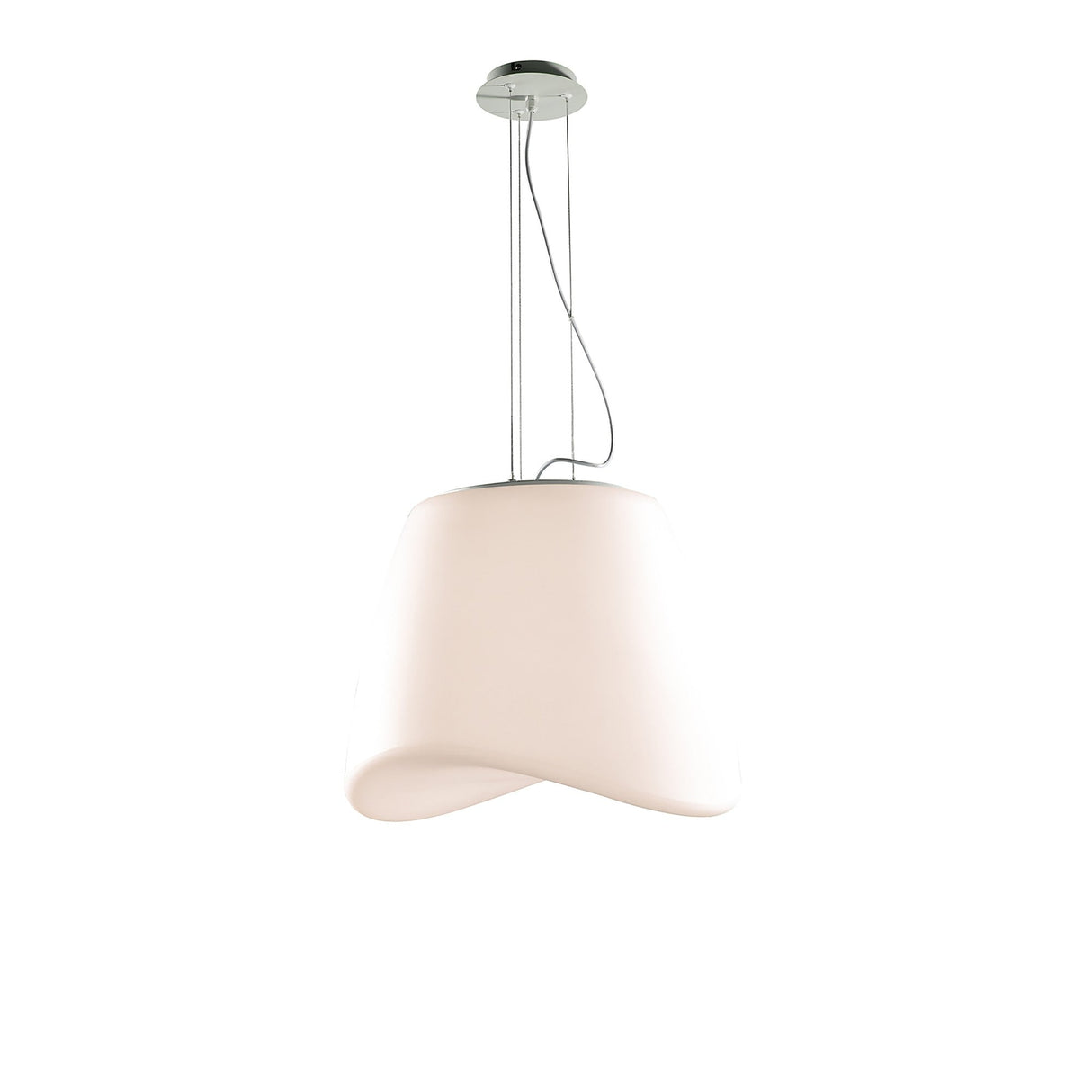 Cool 3 Light Outdoor Glass Pendant Light – Matt White & Opal White