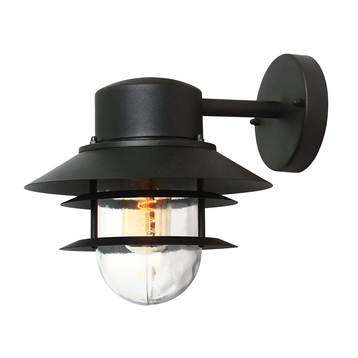 Copenhagen 1 Light Wall Lantern - Black