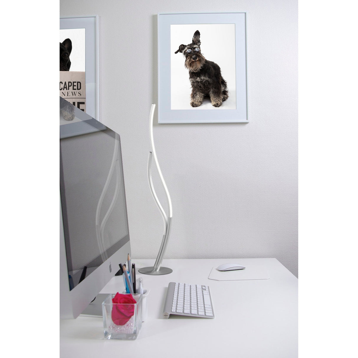 Corinto Large Touch Dimmer LED Table Lamp 12W 3000K - Silver