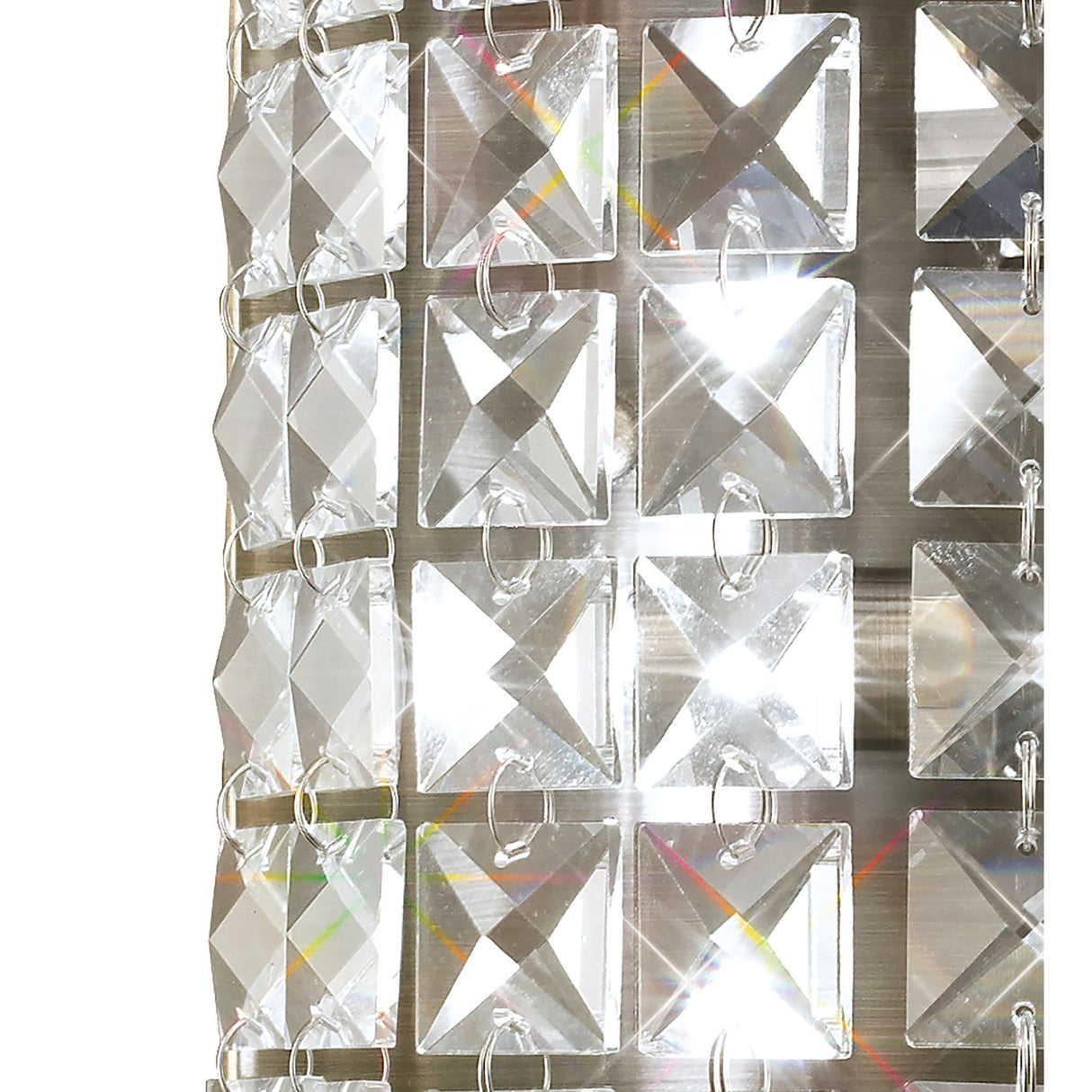 Cortina 2 Light Crystal Wall Light - Antique Brass