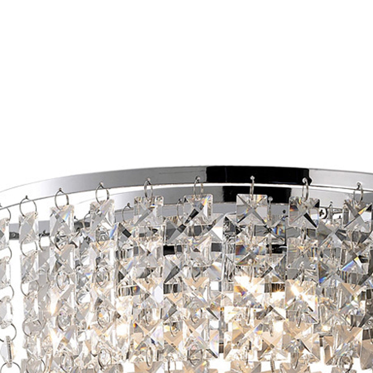 Cosmos 2 Light Crystal Wall Light With Switch - Chrome
