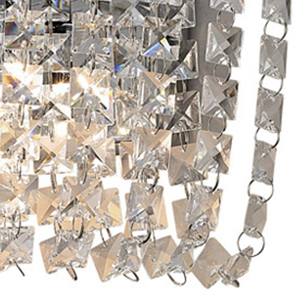 Cosmos 2 Light Crystal Wall Light With Switch - Chrome