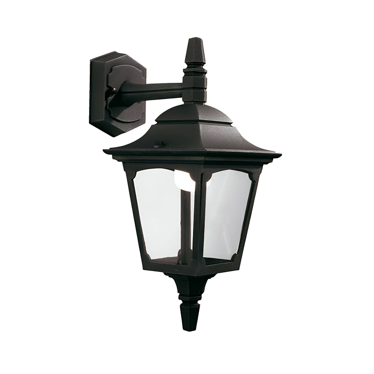 Chapel 1 Light Mini Down Wall Lantern - Black