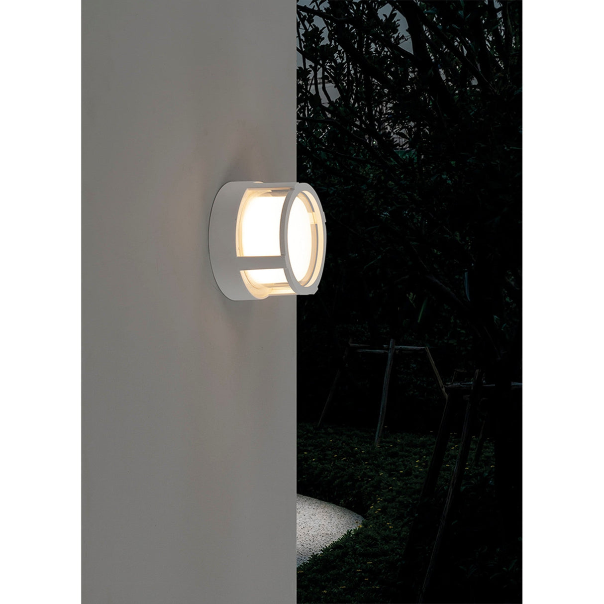 Creek Round Outdoor CCT LED Ceiling/Wall Light 15W - White