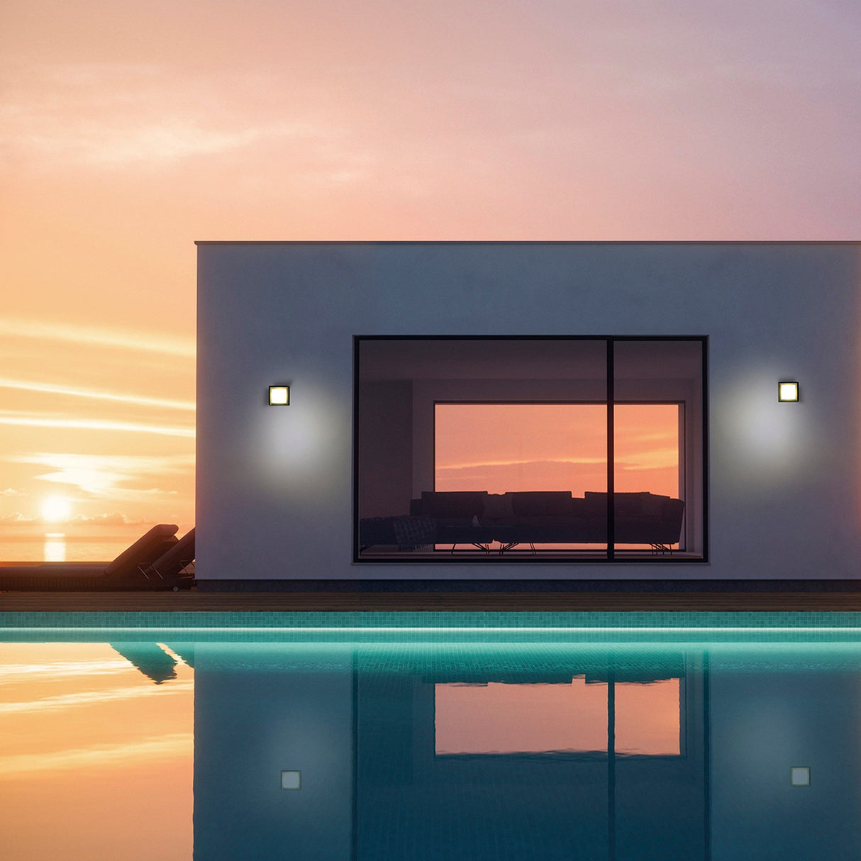 Creek Diamond Outdoor CCT LED Wall Light 15W - White