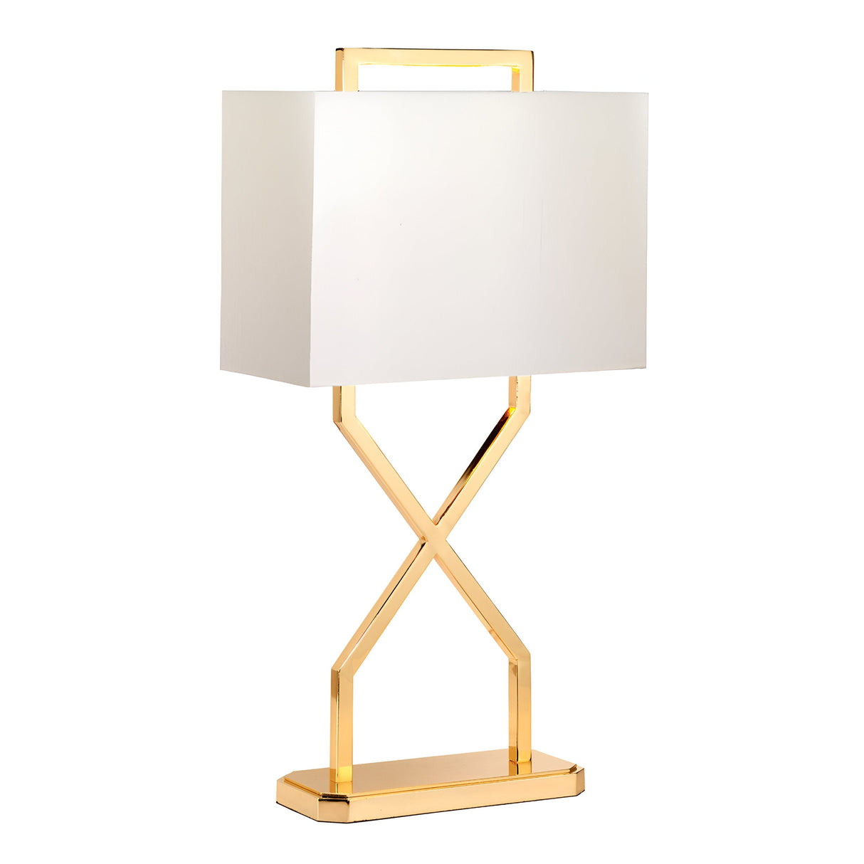 Cross Table Lamp - Polished Gold