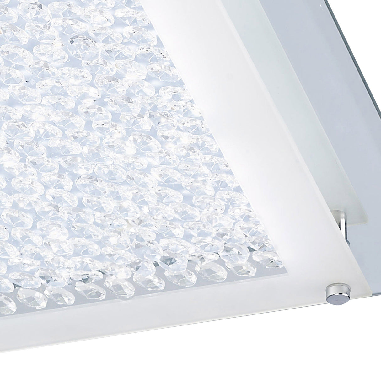 Cristal Square LED Crystal Flush Ceiling Light 21W 4000K - Chrome