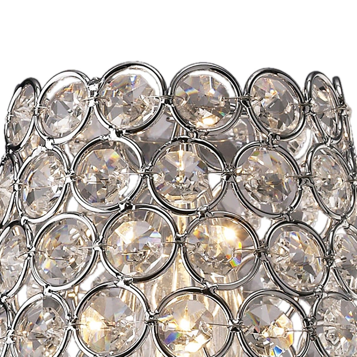 Clip-On Crystal Ring Lampshade - Polished Chrome