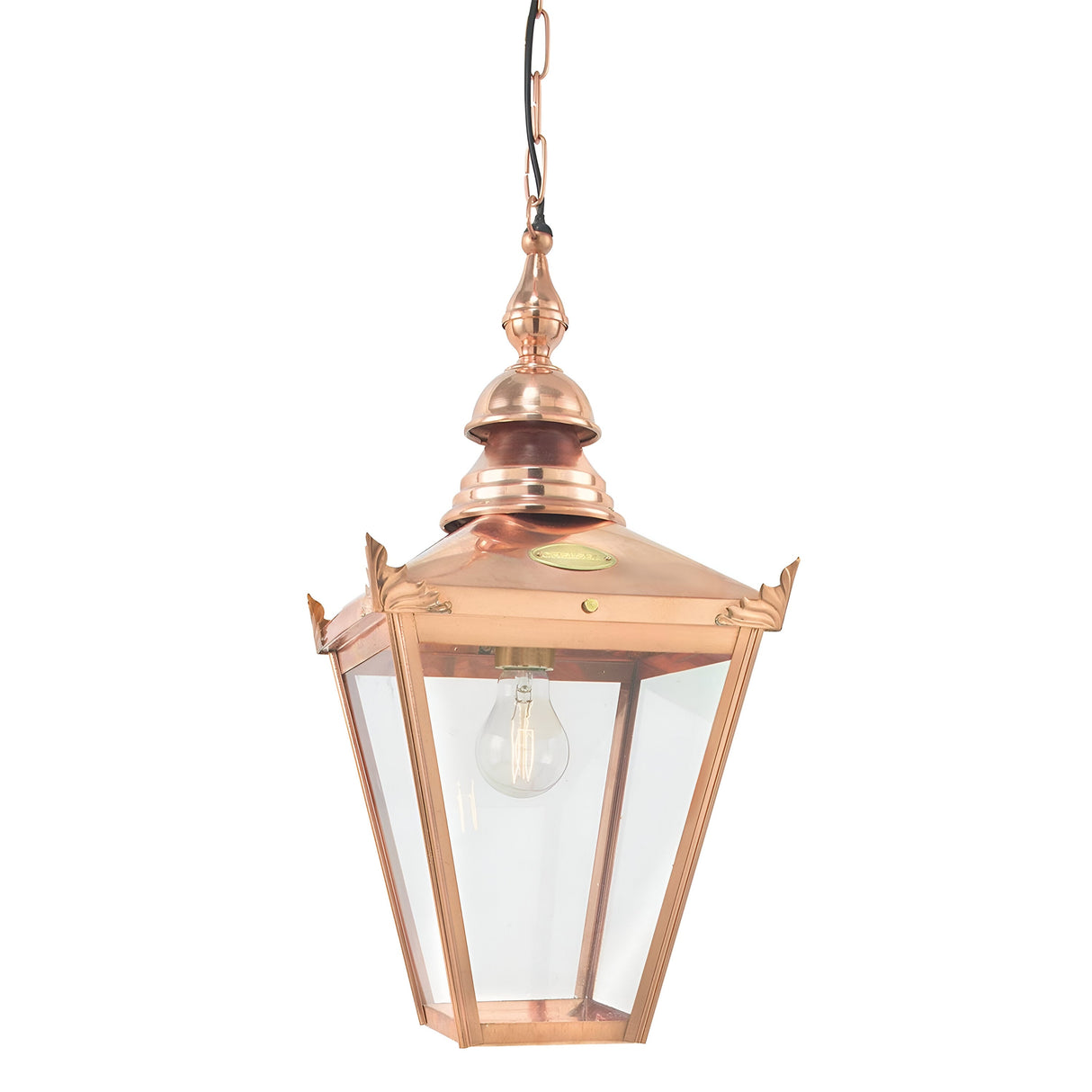 Chelsea 1 Light Chain Lantern - Copper