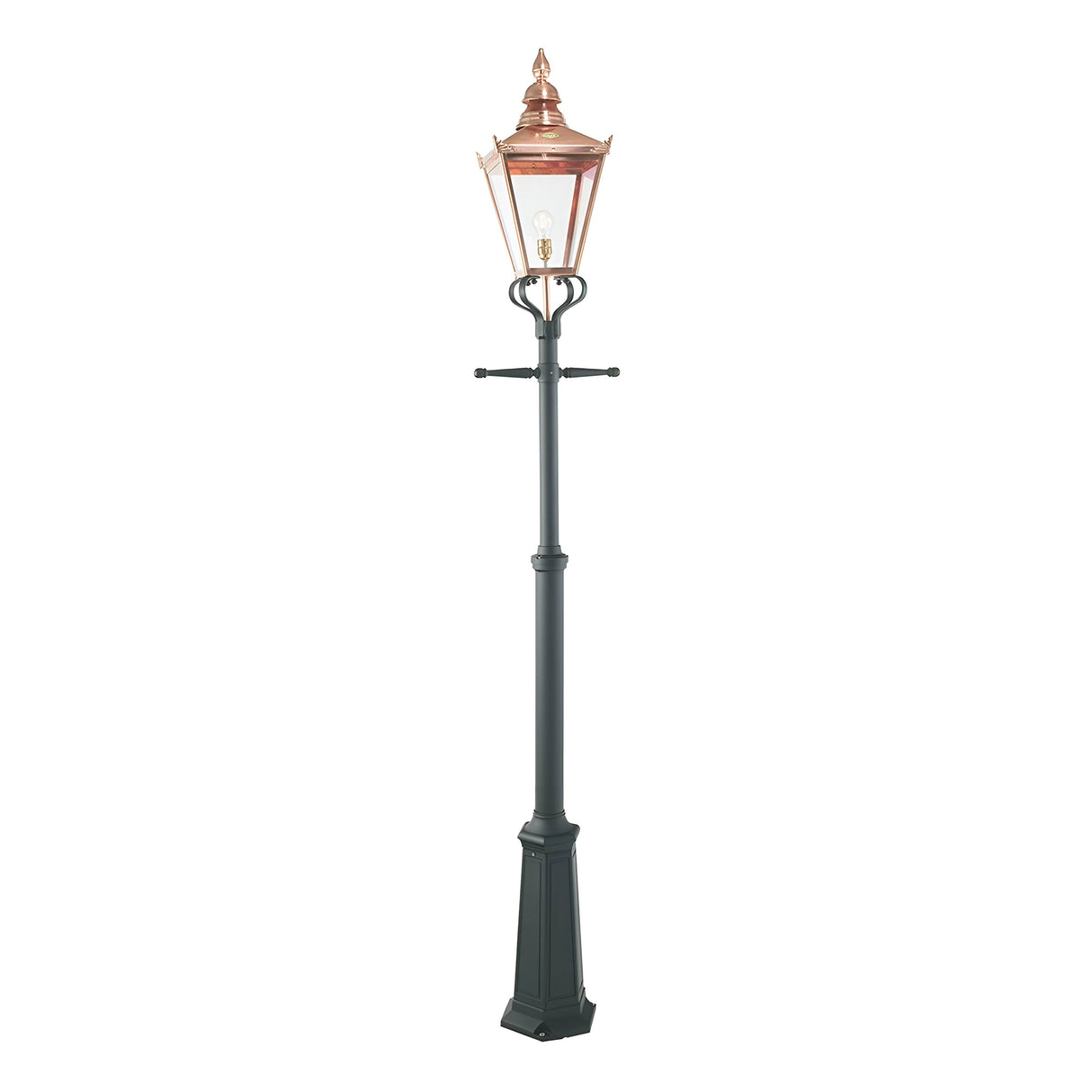 Chelsea 1 Light Grande Lamp Post - Copper & Black