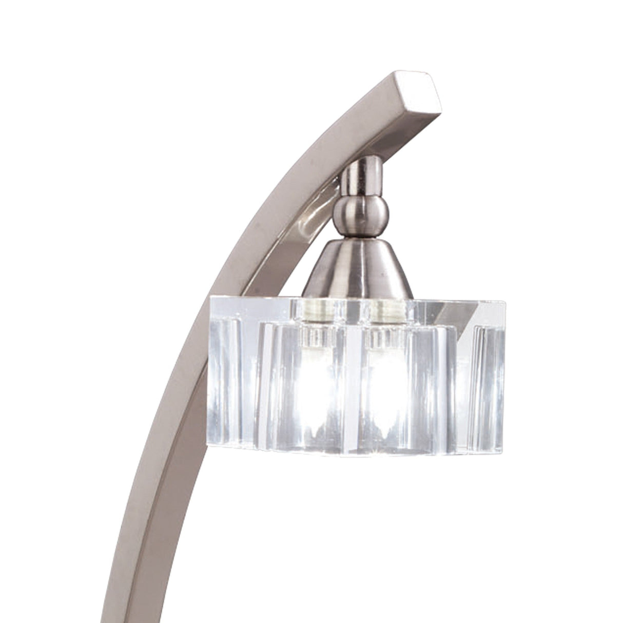 Cuadrax 1 Light Table Lamp - Satin Nickel