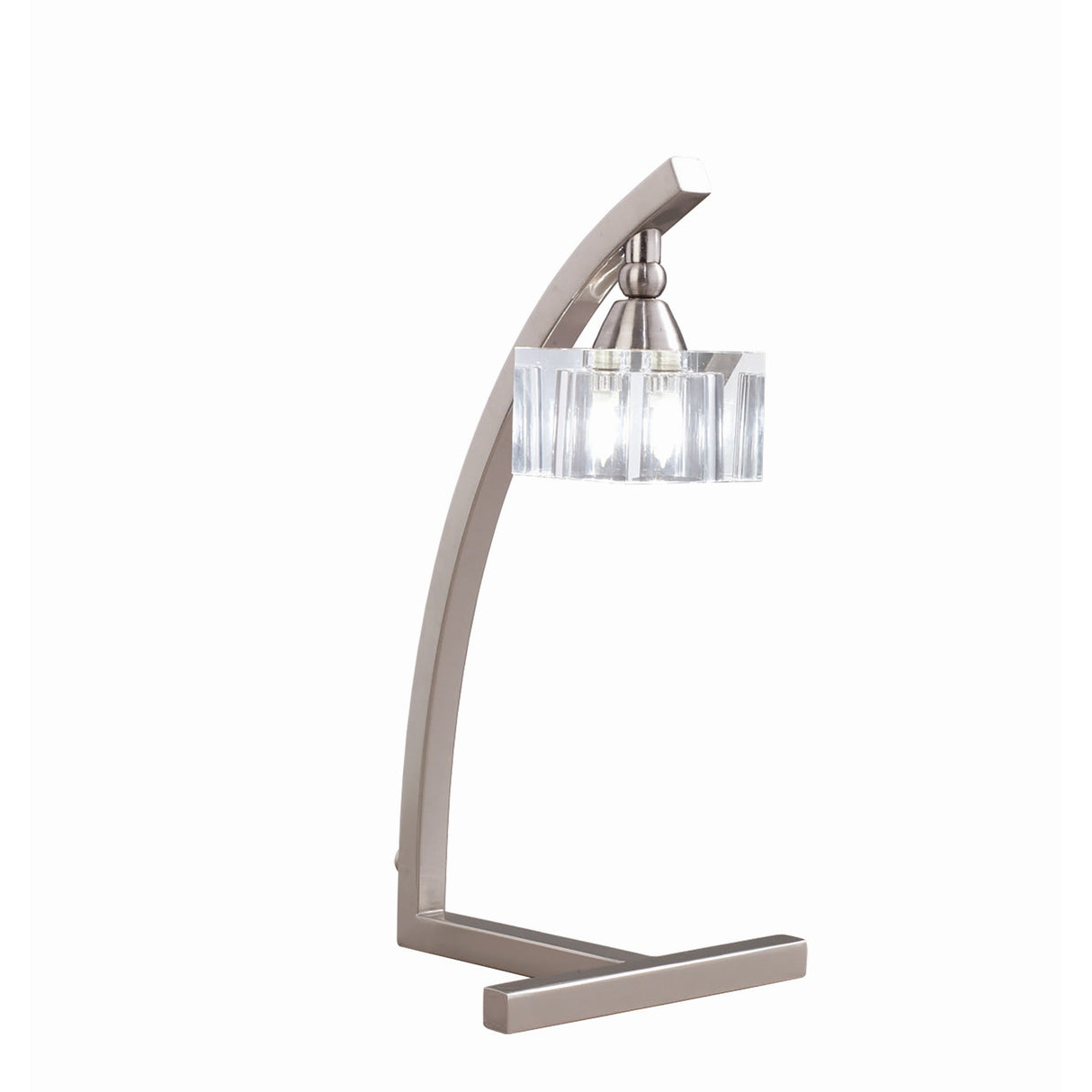 Cuadrax 1 Light Table Lamp - Satin Nickel