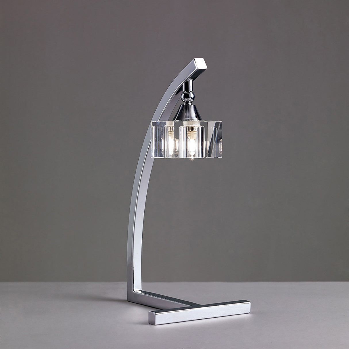 Cuadrax 1 Light Table Lamp - Polished Chrome