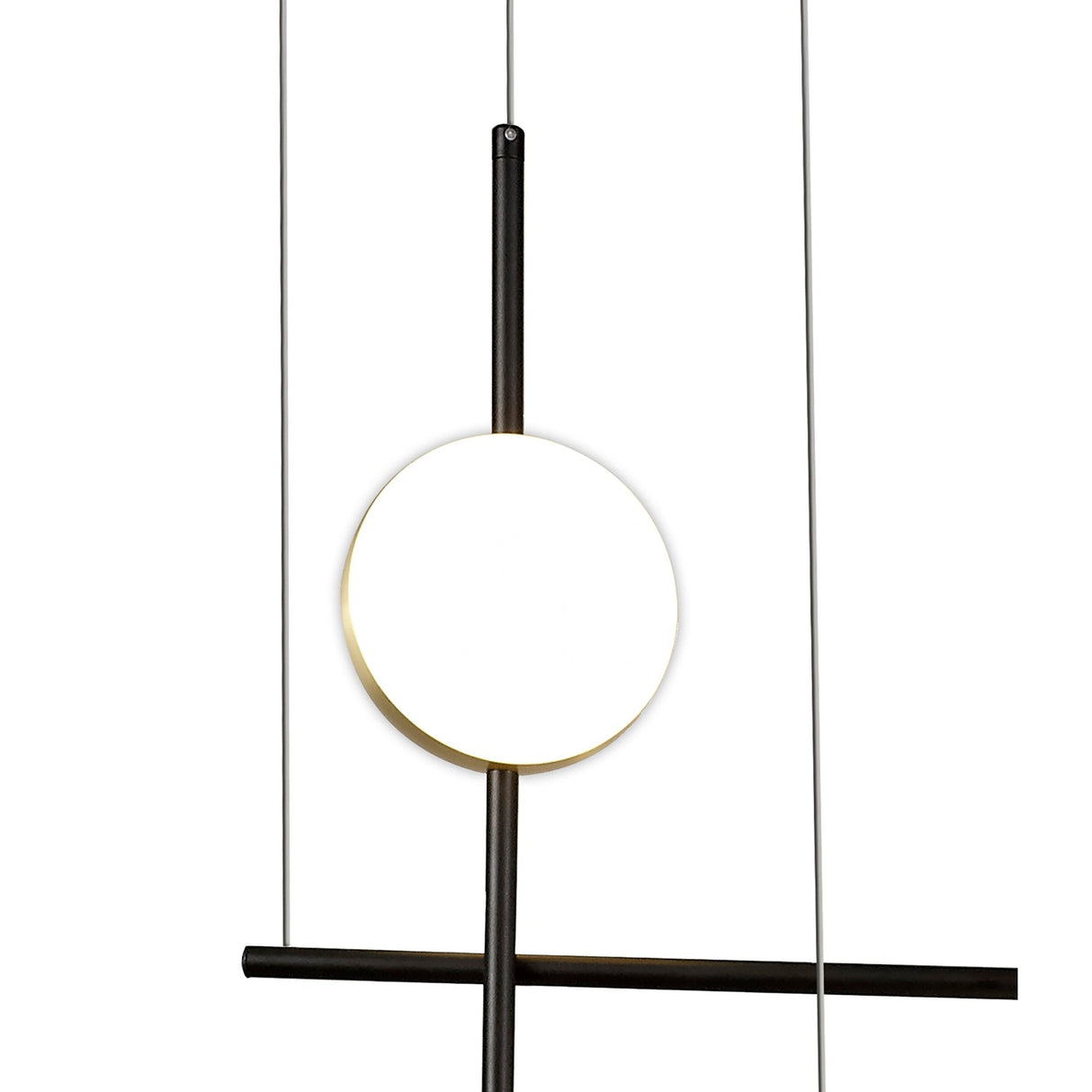 Cuba 4 Light Criss-Cross LED Bar Pendant Light  - Gold & Black