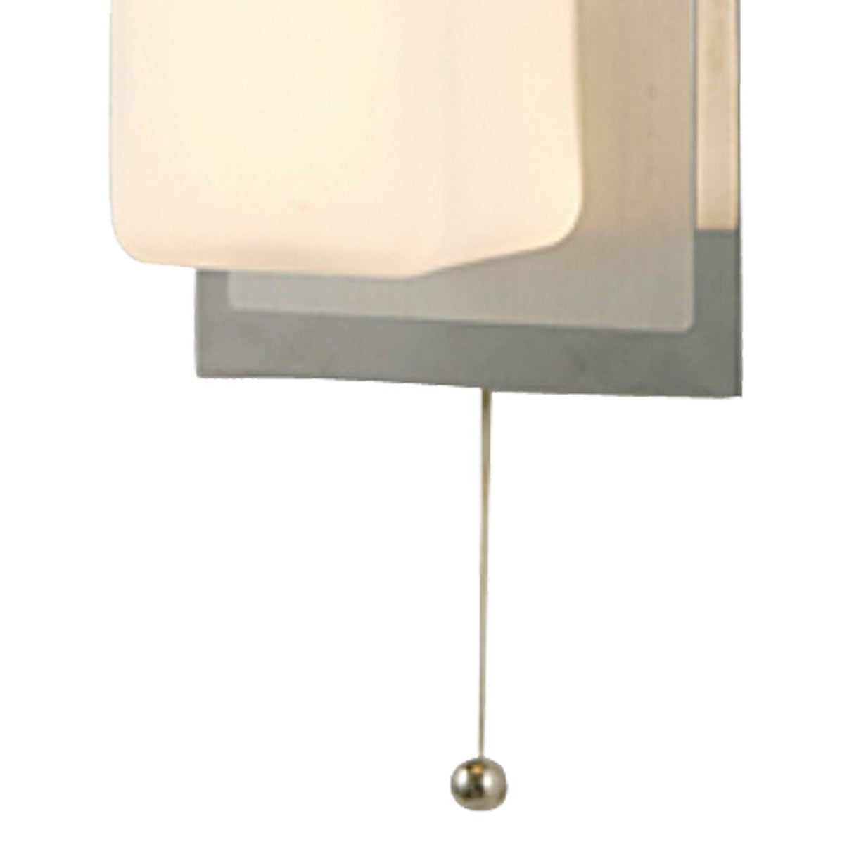 Cube 3 Light Bathroom Wall Lamp With Pull-Cord - Chrome