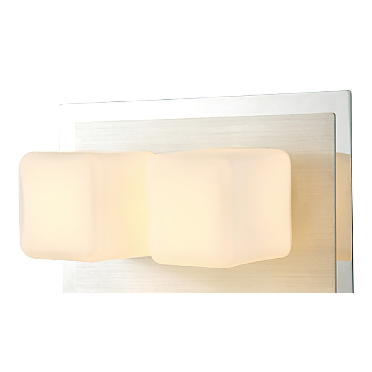Cube 4 Light Bathroom Opal Glass Flush Ceiling Light - Polished Chrome