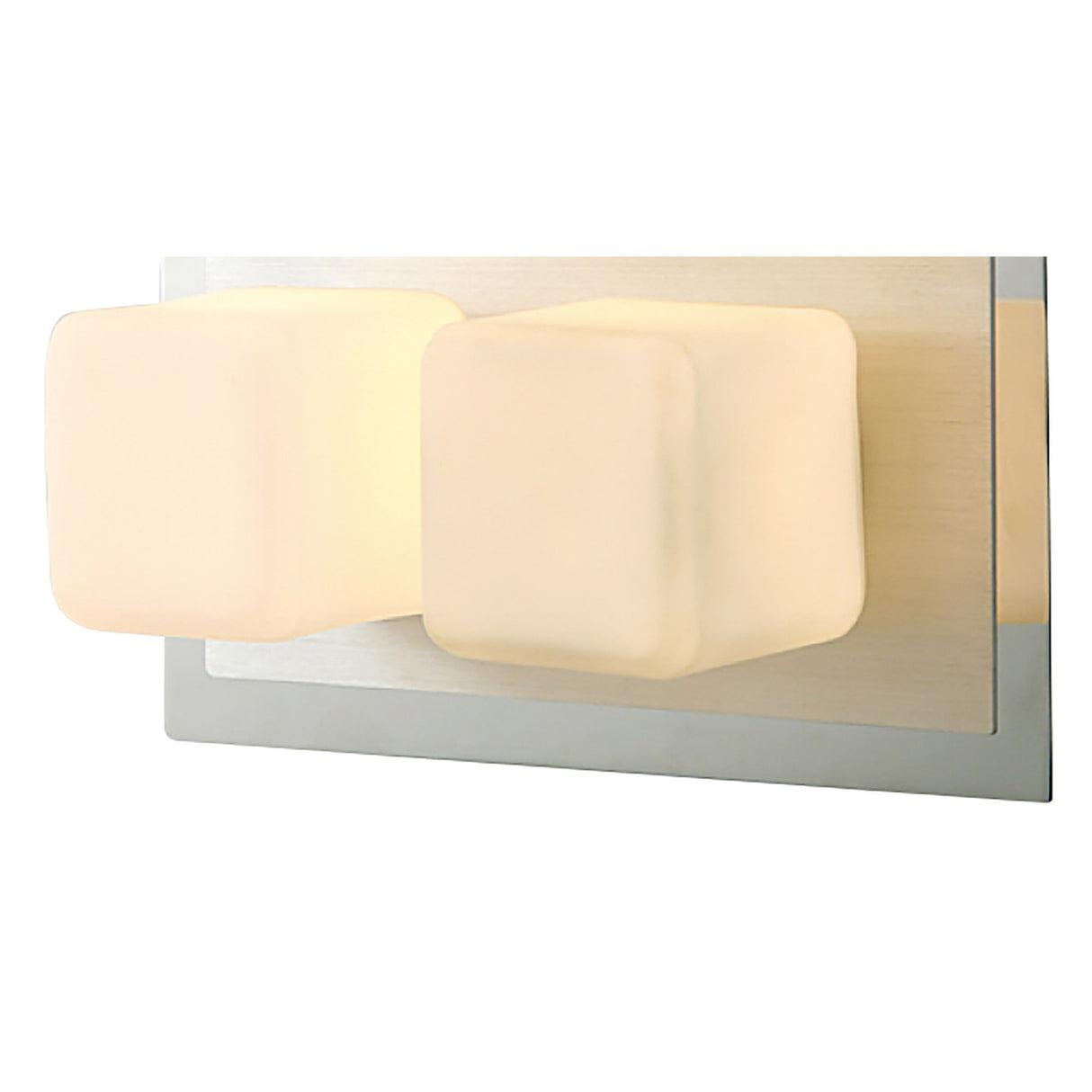 Cube 4 Light Bathroom Opal Glass Flush Ceiling Light - Polished Chrome