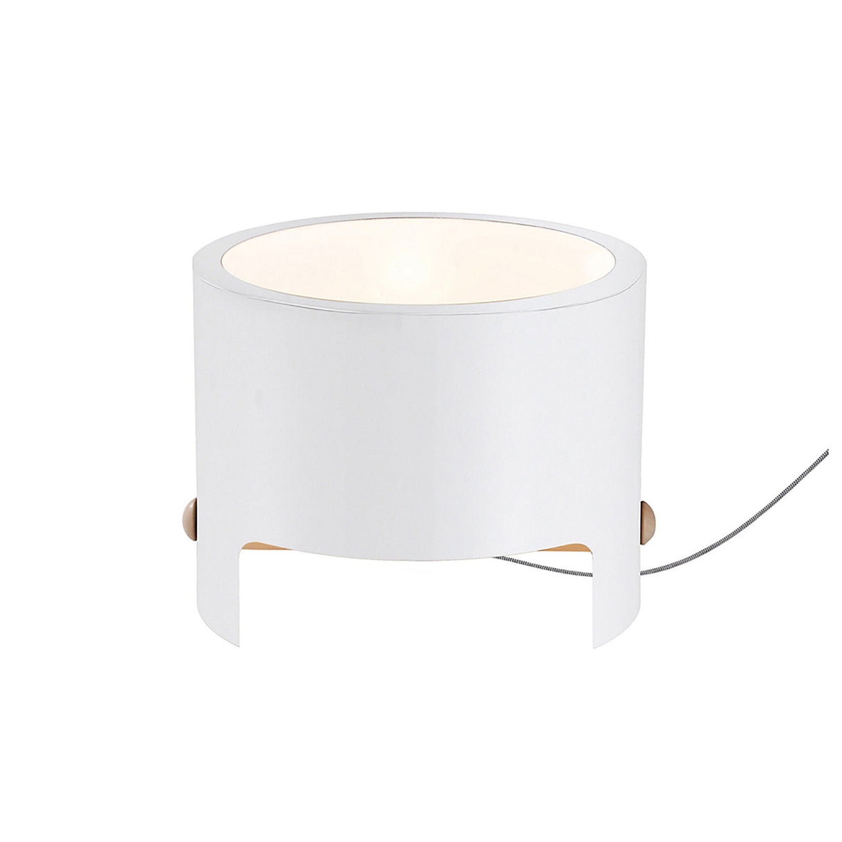 Cube Wide 1 Light Table Lamp - White
