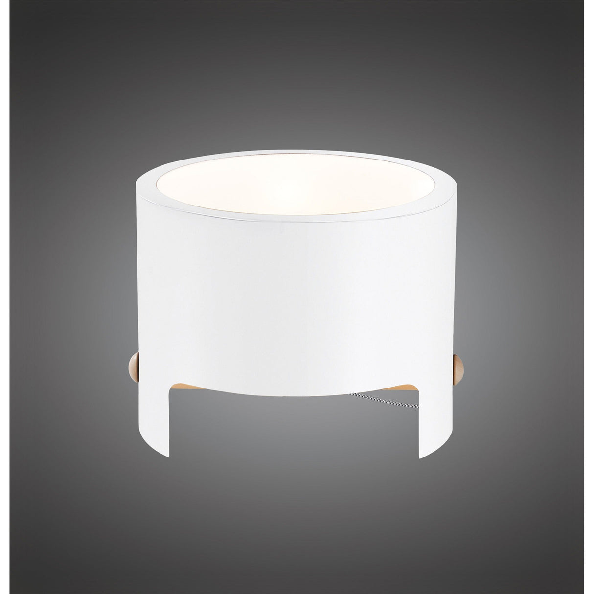Cube Wide 1 Light Table Lamp - White
