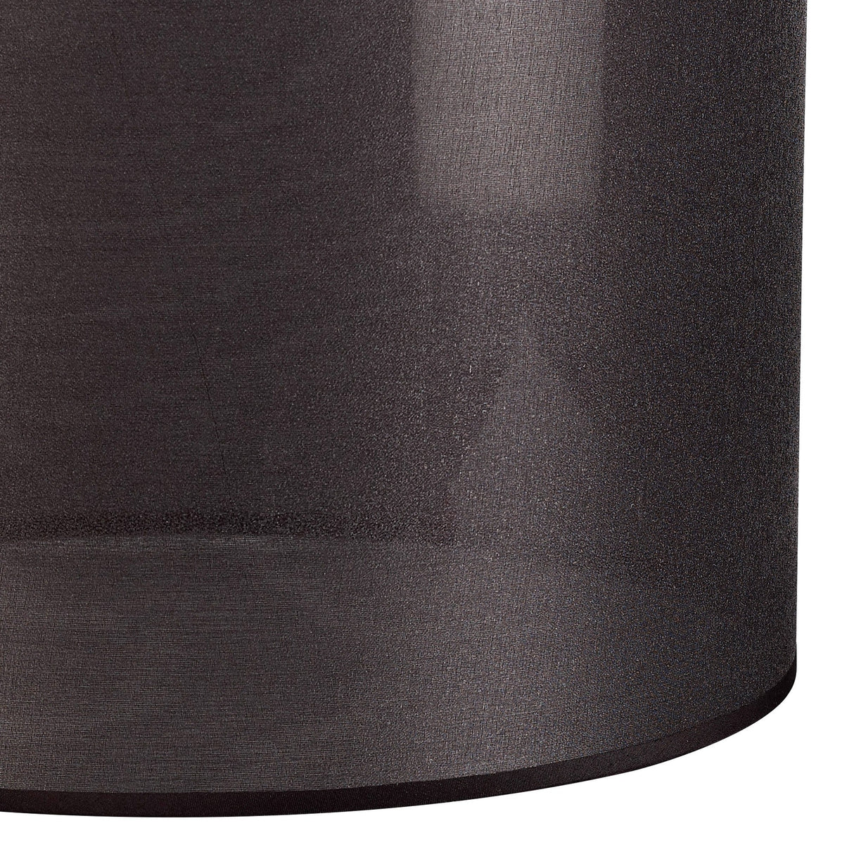 Curino Medium Round Fabric Lampshade - Black, 30 x 22cm