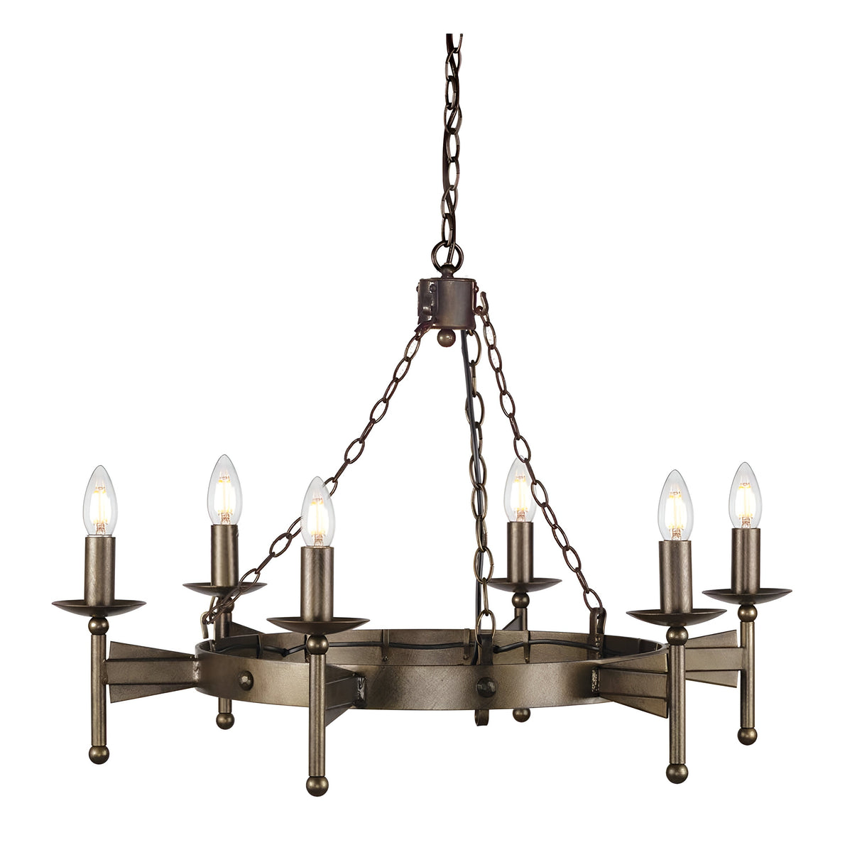 Cromwell 6 Light Chandelier - Old Bronze