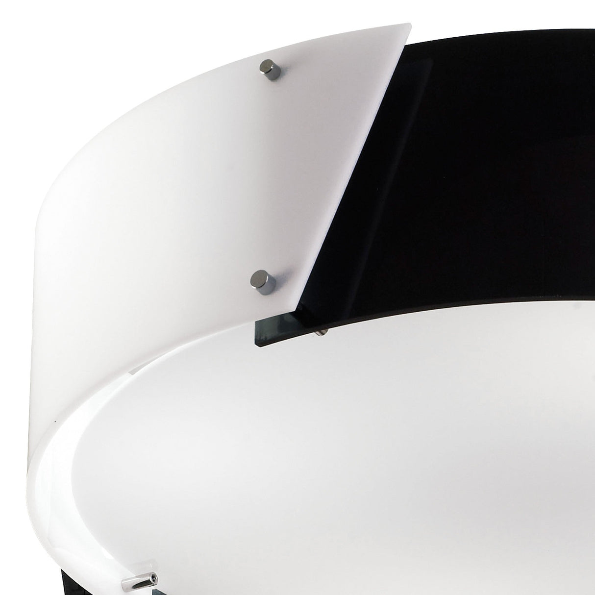 Dakota Small 4 Light Flush Ceiling Light - Black & White