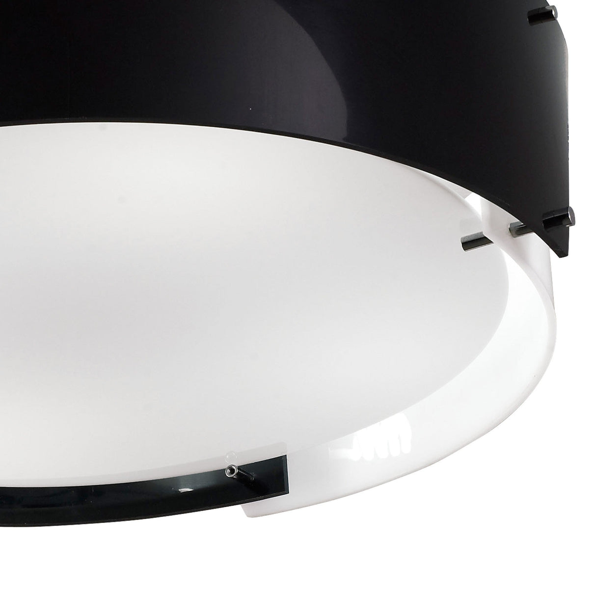 Dakota Small 4 Light Flush Ceiling Light - Black & White