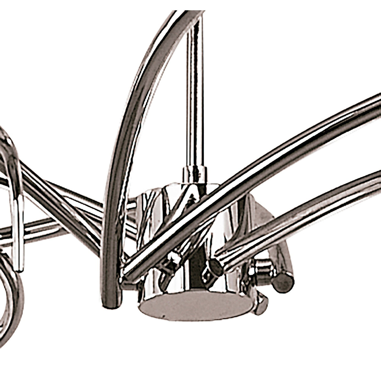 Dali 70cm Telescopic 6 Light Chandelier/Semi-Flush - Polished Chrome