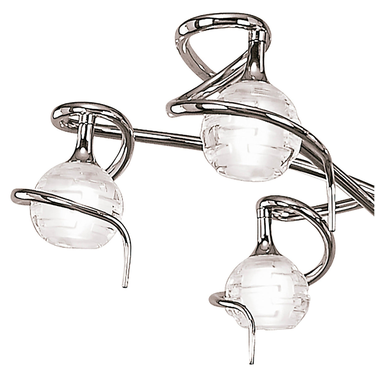 Dali 70cm Telescopic 6 Light Chandelier/Semi-Flush - Polished Chrome