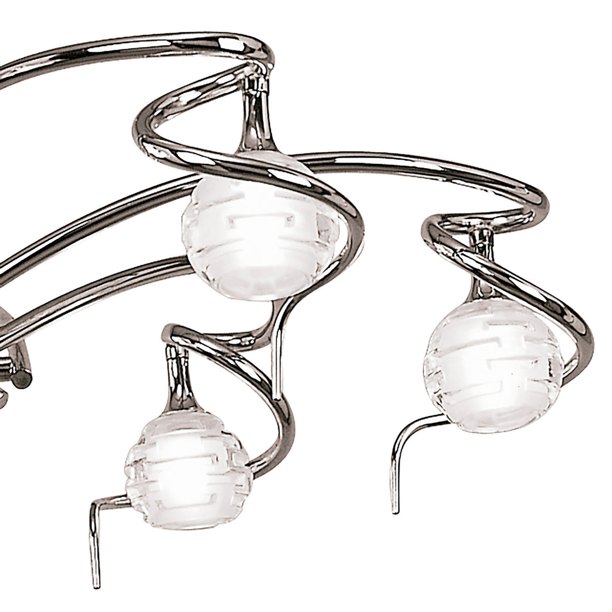 Dali 70cm Telescopic 6 Light Chandelier/Semi-Flush - Polished Chrome