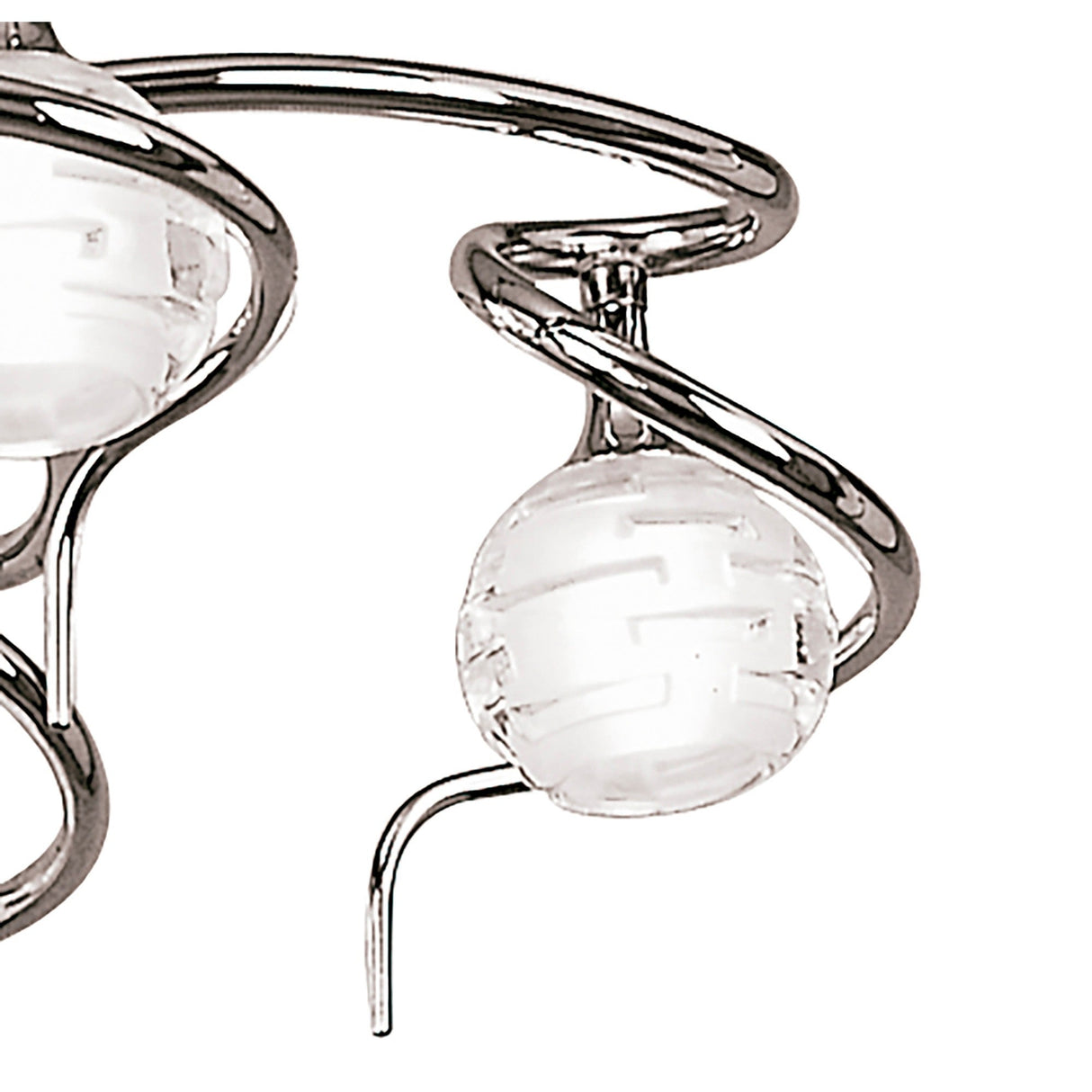 Dali 70cm Telescopic 6 Light Chandelier/Semi-Flush - Polished Chrome