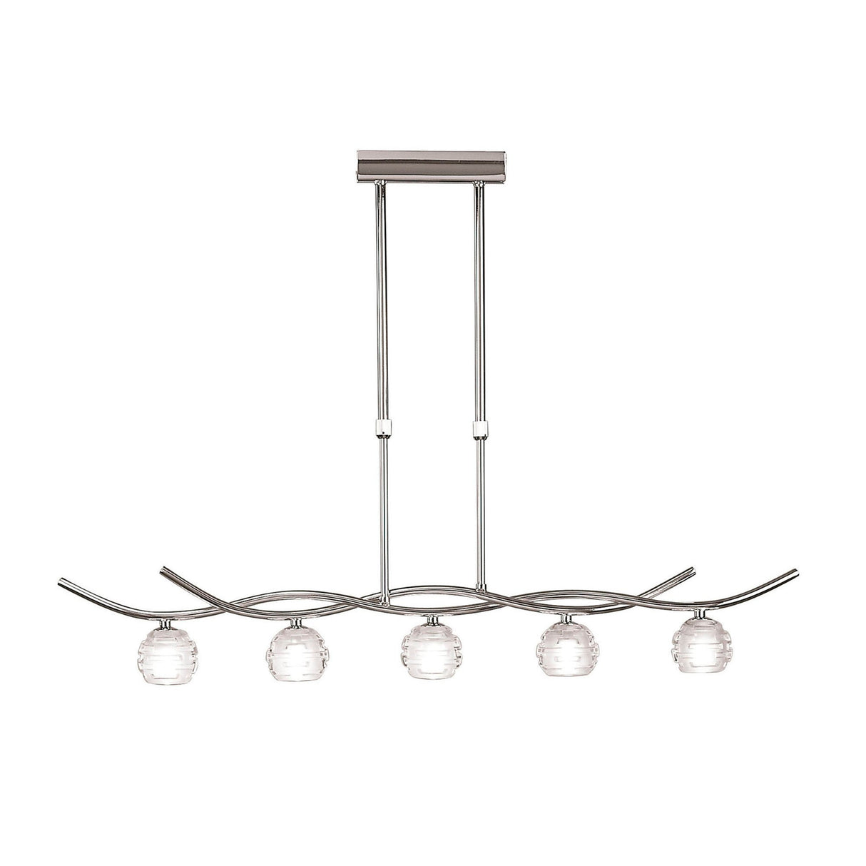Dali Telescopic 5 Light Suspension Light/Semi-Flush - Polished Chrome